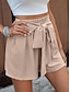 זול מכנסי נשים-בגדי ריקוד נשים שורטים מִכְנָסַיִים פוליאסטר מותניים גבוהים קצר חאקי קיץ
