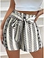 cheap Graphic Bottoms-Women&#039;s Shorts Casual Daily Short Graphic Drawstring Breathability Comfortable Micro-elastic Going out Weekend Black Summer Regular Fit