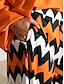 cheap Women&#039;s Two Piece Sets-Women&#039;s Shirt Pants Sets Striped Print Date Stylish Bishop Sleeve Long Sleeve Off Shoulder Orange Summer Spring