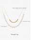 cheap Accessories For Women-Chic Dual-Layer Gold Pearl Necklace with Spiral Chain Detail - Elegant Stainless Steel Jewelry