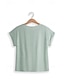 abordables Chemises-Femmes Chemises inspirées du lin T-shirt en dentelle Uni Mode Manche Courte Col ras du cou Hauts Réguliers Vacances Quotidien Dentelle Noir Bleu Marron Vert Kaki Été