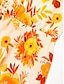 cheap Print Casual Dress-Chiffon Floral Print Swing Maxi Dress