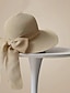 preiswerte Strohut-Damen Hut Strohhut Sonnenhut Tragbar Sonnenschutz Atmungsaktiv Strasse Täglich Wochenende Schleife Einfarbig