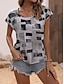 preiswerte T-Shirts für Damen-Damen T Shirt Graphic Bedruckt Täglich Wochenende Modisch Kurzarm Rundhalsausschnitt Rosa Sommer
