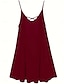 זול שמלות פשוטות-בגדי ריקוד נשים שמלת קז&#039;ואל שמלת מיני שיפון גב חשוף פגישה (דייט) חופשה סגנון רחוב בסיסי רצועות ספגטי ללא שרוולים שחור יין כחול נייבי צבע