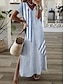 Χαμηλού Κόστους Print Φορέματα-Γυναικεία Καθημερινό φόρεμα Ταινία Κουρελού Στάμπα Λαιμόκοψη V Μίντι φόρεμα Κομψό Στυλάτο Ημερομηνία Διακοπές Καλοκαίρι Φθινόπωρο