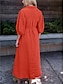 Χαμηλού Κόστους casual φόρεμα-Φόρεμα μάξι πουκάμισο από λινό κορδόνι
