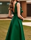 Χαμηλού Κόστους Βραδινά Φορέματα-Γραμμή Α Βραδινά φορέματα Υψηλός διάσπαση Φόρεμα Επίσημο Μασκάρεμα Μακρύ Αμάνικο Λαιμόκοψη V Ζώνη / Ζώνη Σατέν με Φιόγκος(οι) Φόρεμα 2024