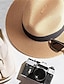 preiswerte Strohut-Damen Hut Strohhut Sonnenhut Tragbar Windundurchlässig Atmungsaktiv Strasse Täglich Wochenende Spleißen Einfarbig