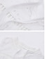 abordables vestidos sencillos-Mujer Vestido blanco Mini vestido Acordonado Ojal Cita Vacaciones Ropa de calle Básico Escote Chino Sin Mangas Blanco Color