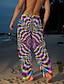 tanie Męskie spodnie na co dzień z nadrukiem-Męskie Hawajskie Spodnie Druk 3D Spodnie z prostą nogawką Średni Talia Elastyczna talia ze sznurkiem Święto Plaże Lato Wiosna Jesień Lekko luźna Nieelastyczny