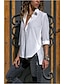 cheap Women&#039;s Blouses &amp; Shirts-Women&#039;s Shirt Blouse Plain Button Asymmetric Hem Daily Casual Long Sleeve Shirt Collar Black Spring &amp; Summer