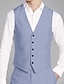 preiswerte Leinenanzüge-Weiß Himmelblau Dunkelblau Herren Hochzeit Leinenanzüge Suits Einfarbig 3-teiliges Set Reguläre Passform Einreiher - 2 Knöpfe 2024