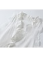 billige design kjoler i bomull og lin-Dame Hvit kjole Kjole i lin Solkjole Mini kjole Bomull Drapering Fritid Daglig Feriereise V-hals Ermeløs Sommer Vår Hvit عادي