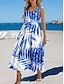 cheap Print Dresses-Women&#039;s Leaf Ruched Crew Neck Long Dress Maxi Dress Summer