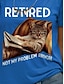 abordables Camisetas de mujer-Mujer Camiseta 100% Algodón RETIRED Gato Letra Diario Gracioso Manga Corta Cuello Barco Azul Piscina Verano