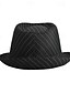 billige Fedora hatt-Herre Kentucky Derby Hat Solhatt Fest hatt Dress Hat Svart Hvit Bomull Mote Fritid Gate Daglig Stribe Solkrem Pustende