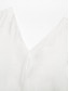olcso alkalmi ruha-női lenkeverék fehér v nyakú vonalas maxi ruha