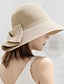 Недорогие Соломенные шляпы-Жен. Шляпа Соломенная шляпа Шляпа от солнца Компактность Защита от солнца Дышащий Для улицы Повседневные выходные Бант Чистый цвет