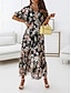 cheap Casual Dresses-Women&#039;s Casual Dress A Line Dress Floral Print V Neck Long Dress Maxi Dress Stylish Casual Daily Date Half Sleeve Summer