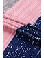 cheap Women&#039;s T-shirts-Women&#039;s T shirt Tee Striped Print Daily Vacation Stylish Basic Batwing Sleeve Short Sleeve V Neck Pink Summer