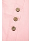 baratos T-Shirts de mulher-Mulheres Tops de verão 100% Algodão Floral Bordado Botão Trabalho Casual Feriado Diário senhoras Casual Manga Curta Decote Redondo Rosa Outono Primavera Verão