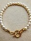 levne Doplňky pro ženy-Dámské Řetězové &amp; Ploché Náramky Zlatá Mosaz Perly Elegantní Módní