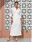 cheap Casual Dress-Cotton Embroidered National Totem Midi Dress