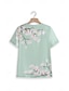 billiga T-shirts för damer-Dam T-shirt Hem Dagligen Elegant Kortärmad V-hals Grön Sommar