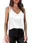 cheap Tank Tops &amp; Camis-Women&#039;s Tank Top Plain Daily Vacation Casual Sleeveless V Neck White Summer