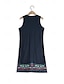 Χαμηλού Κόστους Print Φορέματα-Γυναικεία Μαύρο φόρεμα Φόρεμα πουκαμίσα Φλοράλ Στάμπα Λαιμός με εγκοπή Μίντι φόρεμα Βίντατζ Etnic Διακοπές Αμάνικο Καλοκαίρι