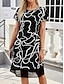 cheap Print Dresses-Women&#039;s Floral Lace Crew Neck Lace Sleeve Midi Dress Short Sleeve Summer