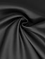 billige Aftenkjoler-a-line bryllupsgæstekjole bryllup sort slips gulvlængde lange ærmer v-hals efterår sort slips satin med rynket lomme 2024
