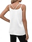 cheap Tank Tops &amp; Camis-Women&#039;s Tank Top Plain Daily Vacation Casual Sleeveless V Neck White Summer