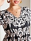 preiswerte Bedruckte Kleider-Damen Casual kleid Sweatkleid Geometrisch Gestuft V Ausschnitt Minikleid Böhmen Verabredung Urlaub Kurzarm Sommer