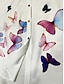 cheap Basic Women&#039;s Tops-Shirt Women&#039;s White Butterfly Sexy Daily Daily Shirt Collar Loose Fit L
