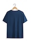 economico magliette di base-Per uomo Maglietta Manica Lunga Scollo a V Primavera &amp; Estate Semplice Moda Designer Essenziale Allacciato Vacanza Streetwear Uscire Verde Maglietta Top per Uomo