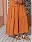 billige uformell kjole-solid maxi slipkjole i lin