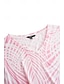 お買い得  レディースＴシャツ-女性用 Tシャツ リーフ柄 プリント バケーション トロピカル風 ハワイアン 半袖 Ｖネック ホワイト 夏