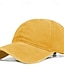 זול כובעים לגברים-בגדי ריקוד גברים כובע בייסבול שחור צהוב כותנה סגנון רחוב מסוגנן יום יומי יומי בגדי שטח חגים אחיד קרם הגנה