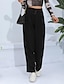 cheap Women&#039;s Pants-Women&#039;s Pants Trousers High Rise Full Length Black 1# Spring