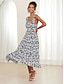 cheap Print Dresses-Women&#039;s Slip Maxi Dress Chiffon A Line Dress Floral Print Strap Maxi Dress Hawaiian Vacation Sleeveless Summer