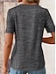 cheap Women&#039;s T-shirts-Women&#039;s T shirt Tee Flag USA Daily Independence Day Stylish Short Sleeve V Neck Dark Gray Summer