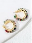 cheap Accessories For Women-Women&#039;s Hoop Earrings Natural stone earrings Brass Gemstone Sterling Silver Bohemia