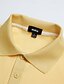 baratos Polo Clássico Masculino-Homens Camisas Polo Waffle Camisas Polo Casual Feriado Lapela gola pólo com nervuras Manga Curta Moda Básico Tecido Botões Macia Verão Primavera Normal Amarelo Claro Branco Vermelho Verde cáqui