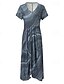 economico Abiti in chiffon-Per donna Abito Midi Vestito Casual Abito da Cocktail Abito da invitata a nozze Vestito in Chiffon Vintage Streetwear Elegante Vacanza Streetwear Ferie Vestibilità regolare Ombre Marmo Manica Corta