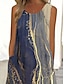 abordables Vestidos Boho-Vestido Maxi de Mujer Vestido de Tirantes Estampado Floral Ombre con Bolsillo Cuello Redondo Midi Vestido Diariamente Vacaciones Sin Mangas Verano Primavera