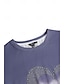 billige T-shirts til kvinde-Dame T-shirt USA Nationalflag Trykt mønster Daglig Weekend Mode Kortærmet Rund hals Lyserød Sommer