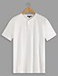 billiga Herrarnas Elite T-shirts och linnen-Herr T-shirt Henleytröja T-tröja Kortärmad Henley Sommar Slät Mode Designer Klassisk Semester Gata Utekväll Ljusblå Vit Grå Topp t-shirt för män
