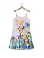 preiswerte Bedruckte Kleider-Damen skims dress Blumen Bedruckt Gurt Minikleid Ärmellos Sommer